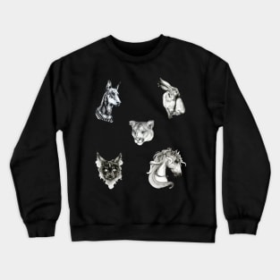 Pack stickers and magnets "Animals" Crewneck Sweatshirt